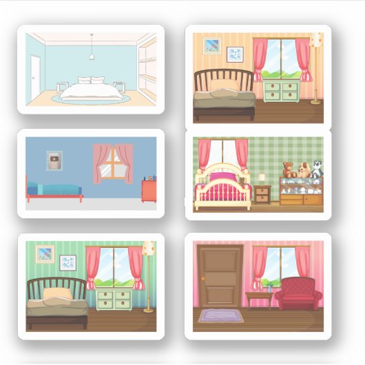 Slaapkamer Stickers (Voorkant)