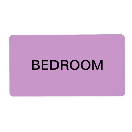 Slaapkamer Verpakking & Verhuizing Etiket (Voorkant)