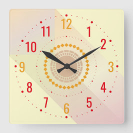 Slaapkamer & Woonkamer Decor idee voor een moderne Vierkante Klok