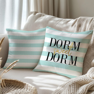 Slaapkamer Zoete Slaapkamer Teal Streep Goud Unive Kussen