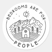 Slaapkamers zijn voor mensen Stickers (Voorkant)