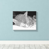 Slaapkat Canvas Afdruk (Insitu (Houten vloer))