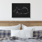 Slaapkat Canvas Afdruk (Insitu (Slaapkamer))