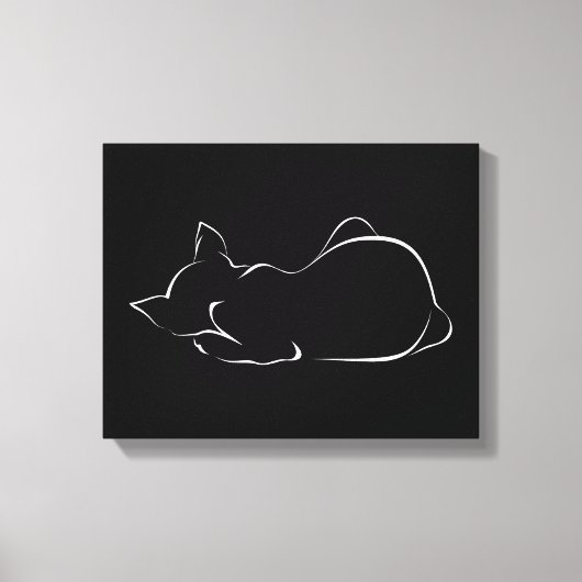 Slaapkat Canvas Afdruk (Voorkant)