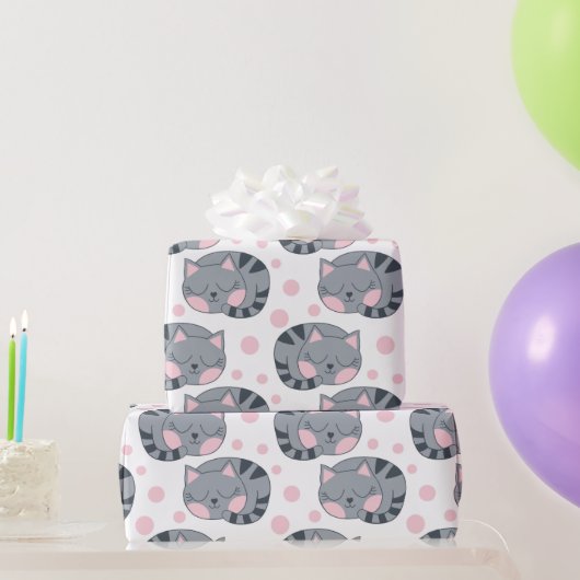 Slaapkat Inpakpapier (Feestgeschenken)