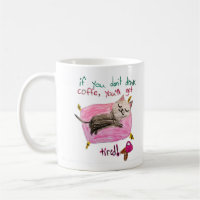 Slaapkat koffie humor mok – Cute vermoeide kat mok