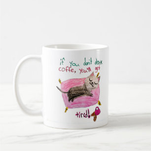 Slaapkat koffie humor mok – Cute vermoeide kat mok