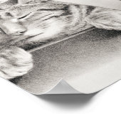  slaapkat Lithograaf, 1874 Schets Poster (Hoek)