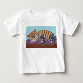 Slaapkat met Stiekeme Muizen T-Shirt