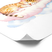 Slaapkat op een Cloud Nursery Dream Big Poster (Hoek)