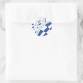 Slaapkat Ronde Sticker (Tas)