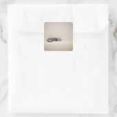 Slaapkat Vierkante Sticker (Tas)