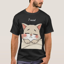 Slaapkatje Ik Heb een Slaapje Nodig Kawaii Kunstwe T-shirt