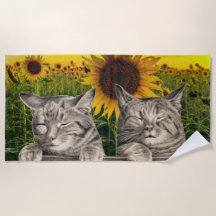 Slaapkatten strandhanddoek