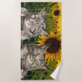 Slaapkatten strandhanddoek strandlaken (Voorkant)