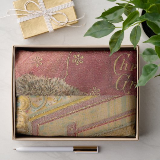  slaapkerstman met kinderen en speelgoed tissuepapier (Geschenk)