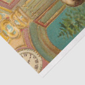  slaapkerstman met kinderen en speelgoed tissuepapier (Detail)