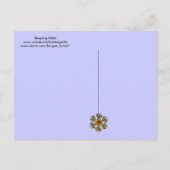 SLAAPKIND, BLAUWE BABY SHOWER MONOGRAM UITNODIGING BRIEFKAART (Achterkant)