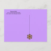 SLAAPKIND, PINKBLAUWE BABY SHOWER MONOGRAM UITNODIGING BRIEFKAART (Achterkant)