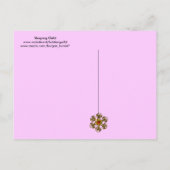 SLAAPKIND, PINKMONOGRAM BABY SHOWER UITNODIGING BRIEFKAART (Achterkant)