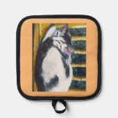 Slaapkitten op stoel Oven Mitts & Pot Houders (Voorkant)