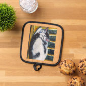 Slaapkitten op stoel Oven Mitts & Pot Houders (Top down)