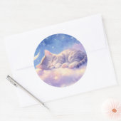 Slaapkitten Wolk Sticker (Envelop)