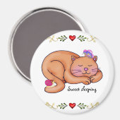 Slaapkittige kat magneet (Voorkant / Achterkant)