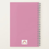 'Slaapkleurtje Regenboog', Mooie Boho Roze maatwer Notitieboek (Achterkant)