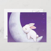 Slaapkonijnenbriefkaart. Briefkaart (Voorkant / Achterkant)