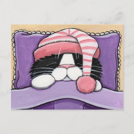 Slaapkop - Kat-Briefkaart Briefkaart (Voorkant)