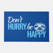 Slaapkop niet te vlug... blij te zijn van blauwe t deurmat (Voorkant)