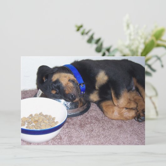 slaapkop rottweiler kaart (Staand voorkant)