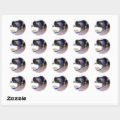 slaapkop rottweiler ronde sticker (Vel)