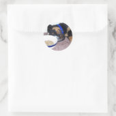 slaapkop rottweiler ronde sticker (Tas)