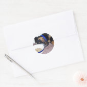 slaapkop rottweiler ronde sticker (Envelop)