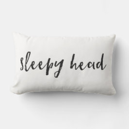 Slaapkop typografie kussen