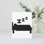 slaapkop zzz slaap briefkaart (Staand voorkant)