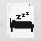 slaapkop zzz slaap briefkaart (Voorkant / Achterkant)