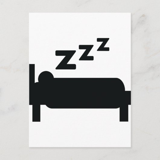slaapkop zzz slaap briefkaart (Voorkant)