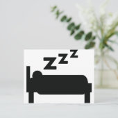 slaapkop zzz slaap briefkaart (Staand voorkant)