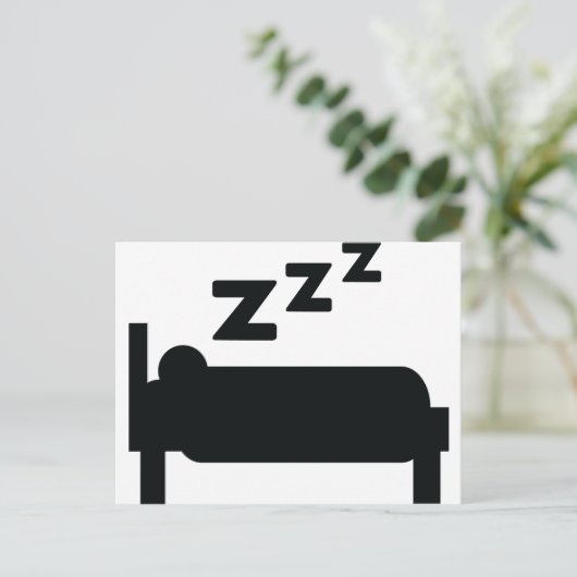 slaapkop zzz slaap briefkaart (Staand voorkant)