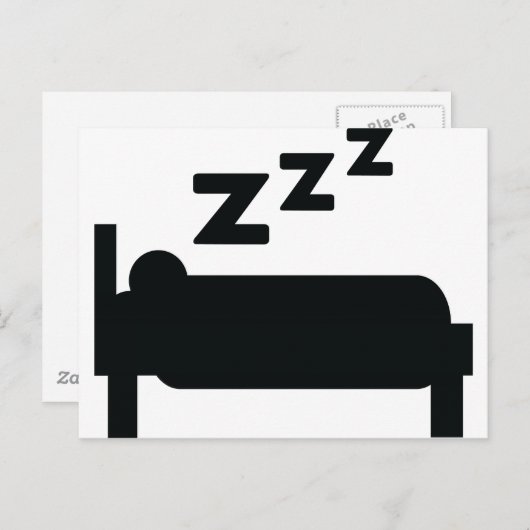 slaapkop zzz slaap briefkaart (Voorkant / Achterkant)