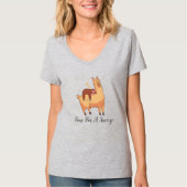 Slaapkracht Hitst een Ride op een Llama T-shirt (Voorkant)