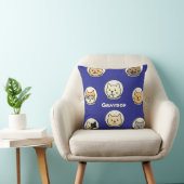 Slaapkussen met kattenkop en naam voor kattenliefh kussen (Stoel)