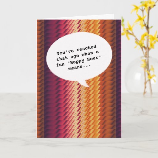 Slaapliefhebber Happy Hour Getting Old Funny Verja Kaart (Gele Bloem)