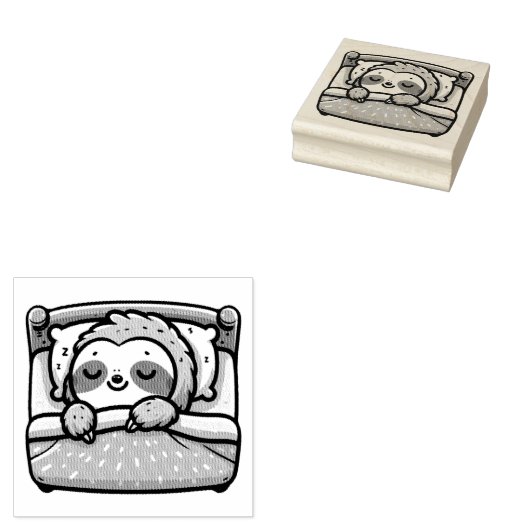 Slaapluiaard - Vreedzame Charming Rubberstempel (Gestempeld)