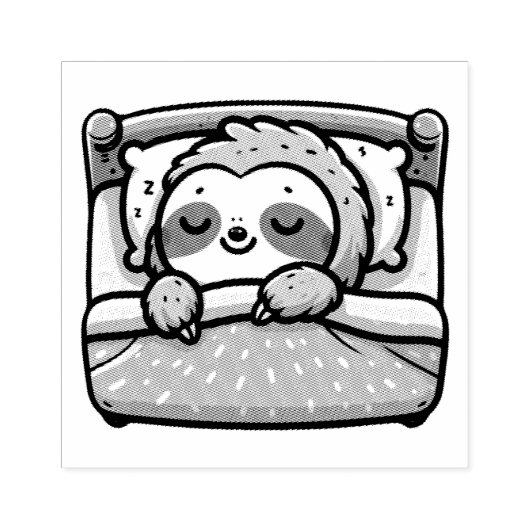 Slaapluiaard - Vreedzame Charming Rubberstempel (Afrduk)