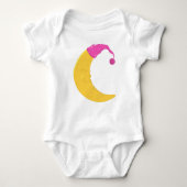 Slaapmaan, Cute Moon, Gele Maan, Nightcap Romper (Voorkant)