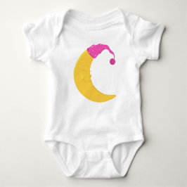 Slaapmaan, Cute Moon, Gele Maan, Nightcap Romper